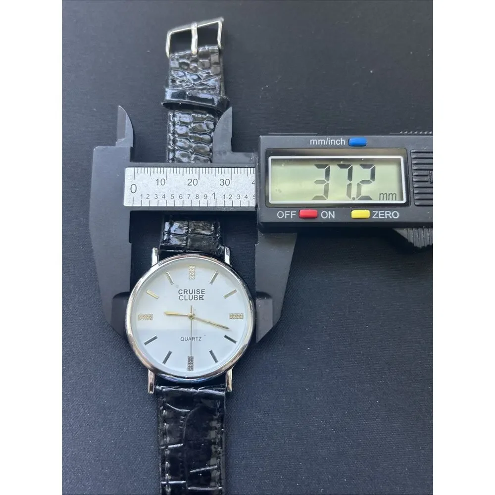 Cruise Club Silver Tone Case White Dial Quartz Watch